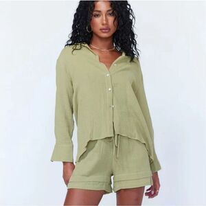 Princess Polly Button Down Cotton Gauze